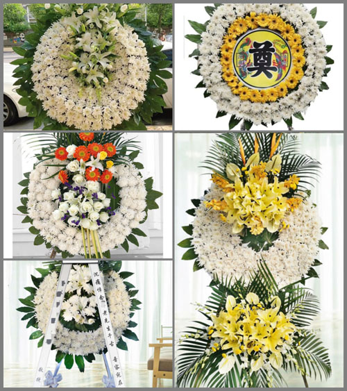 山东莱芜莱城区雪野镇雪野村花圈速递